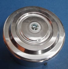 Contemporary Chromed Plastic base with rotating motor using 2 C Batteries