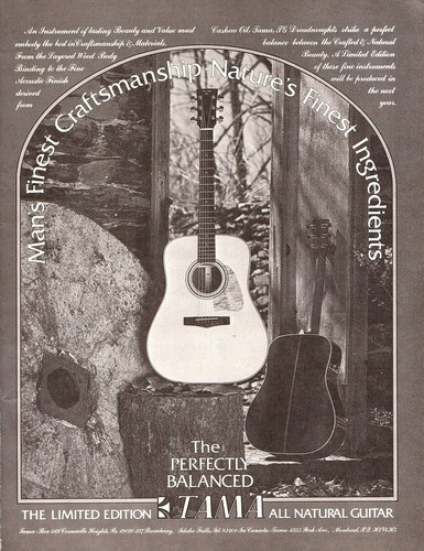 Vtg 70s tama magazine print - print, ad