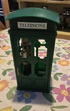 Vintage Sylvanian Families Green Telephone Booth Traditional Phone Box 1987