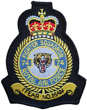 74 Fighter Squadron Royal Air Force Embroidered Patch Badge - MOD LICENSED