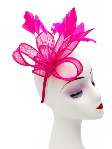 Feather looped fascinator - feather, &