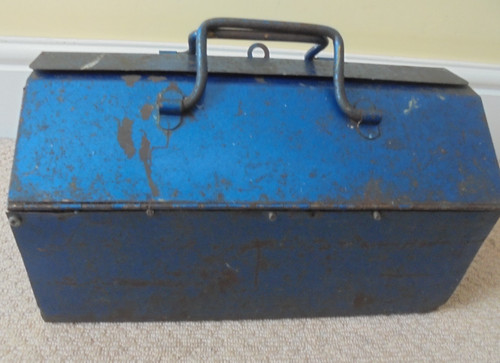Vintage tool box - vintage, blue