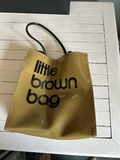 Bloomingdales NYC Little Brown Bag Iconic Tote Small Pvc Lunch New York