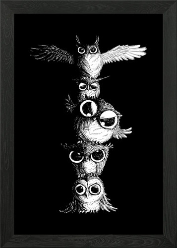 Totem dark framed - dark, wall