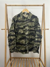 US Military Army 80s Tiger Stripe Products Camo Tropical Combat Jacket M EUC