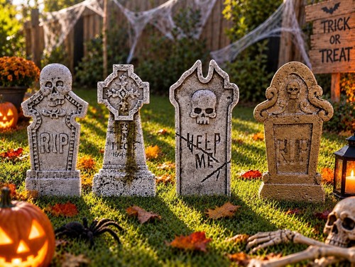 Halloween graveyard - halloween,