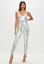 Sparkly glitter holographic sequin catsuit unitard onepiece jumpsuit metallic