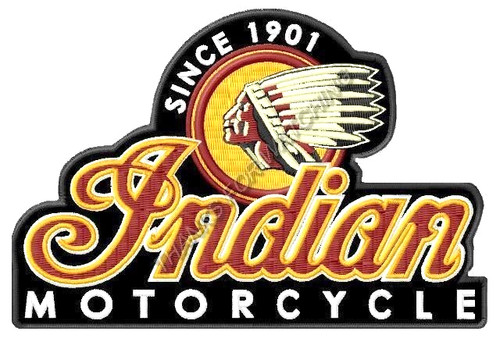 Indian motorcycle embroidered - motorcycle,