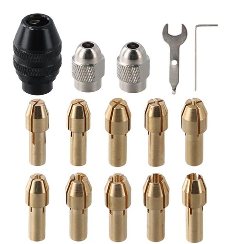 15pc brass collet - brass, kit