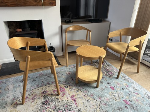 Curved wood dining chairs 3 - curved, x
