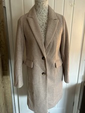 Primark soft pinky Beige Coat Size Uk6 Fully Lined Brand New Without Tags