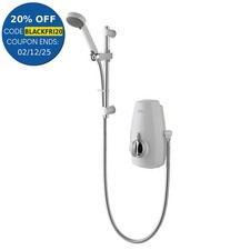 Aqualisa Aquastream Power Shower Thermostatic White & Chrome 4 Spray 813.40.21