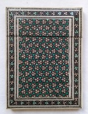 Antique Islamic Anglo Indian Sadeli micro mosaic card case