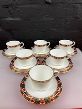6 x Royal Crown Derby Ambassador A.1305 Tea Trios Cups Saucers & Side Plates Set