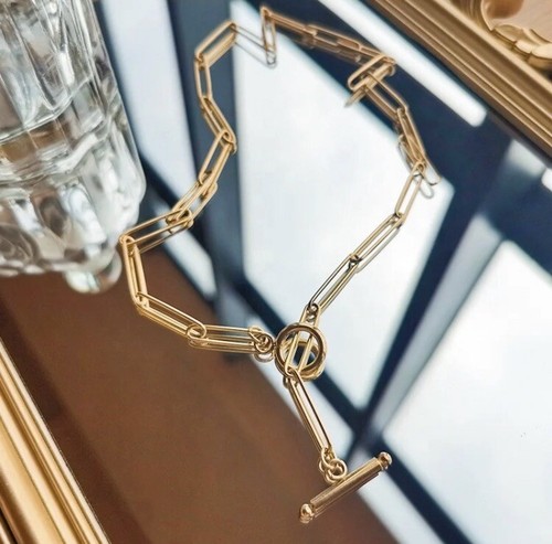 Gold paperclip chain necklace - chain,