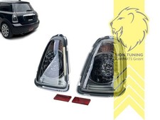 LT Pair LED Rear Lights Mini Cooper Union Jack R56 R57 06-10 smoke black LHD