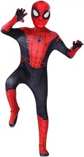 Spiderman Costume 9 - 10 Years With Heavy Duty Plastic  Face Mask