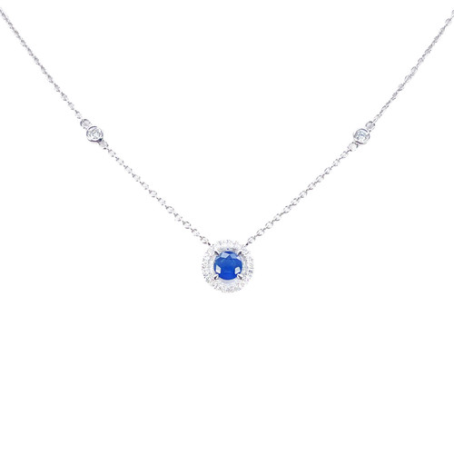 18ct white gold - natural, round