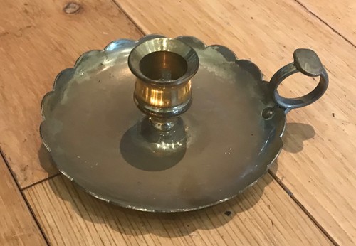 Vintage brass candleholder wee - candleholder,