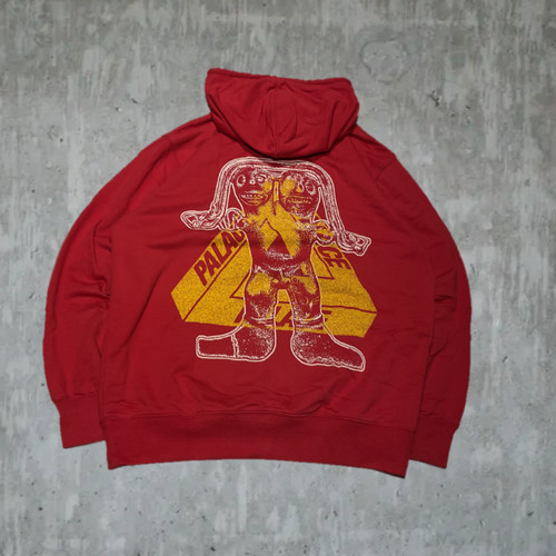 Palace hoodie red l - red,,