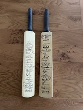 2 Singed Mini Cricket Bats - England & Australia