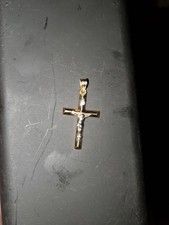 Two Tone Gold Crucifix Cross