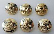 1949-52 Royal Artillery corps set of 6 Staybrite buttons 16.5mm kings crown