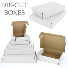 White Postal Cardboard Boxes Shipping Mailing Small Medium Parcel Packaging Gift