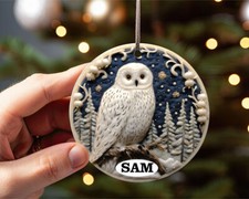 Personalised Owl Bauble