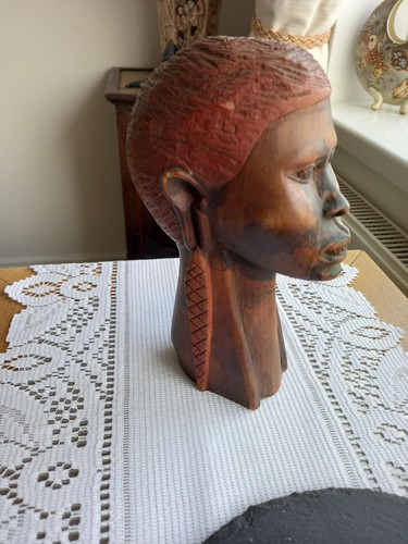African carved wooden - , head