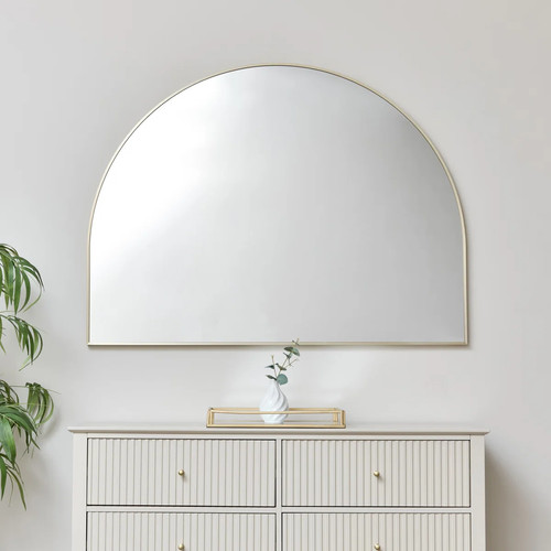 Large gold arched - large, mirror