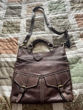 Brown Leather Crossbody/Hand