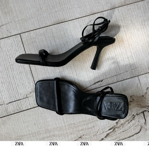 Zara black sandals heels - -,