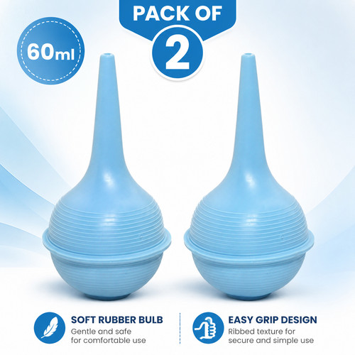Ear syringe bulb 60ml rubber - bulb,