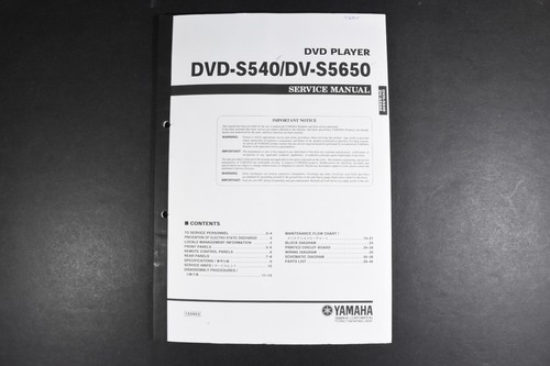 Yamaha dvd s540 s5650 - dv-s5650,