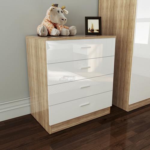 Chest drawers white oak - of, white&oak