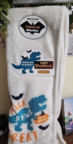 Halloween dinosaur blanket - dinosaur,