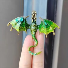 Enamel and rhinestone dragon - enamel,