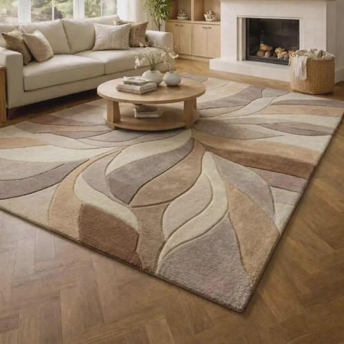 Unlike flat rug abstract - rug, wavy