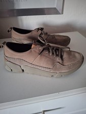 Clarks Trigenic shoes trainers men brown beige size 9.5