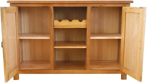 Rustic oak finish wooden wine - rustic,