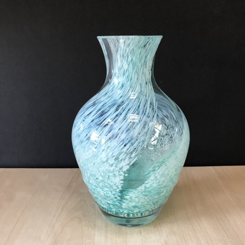 Caithness glass vase blue - glass,