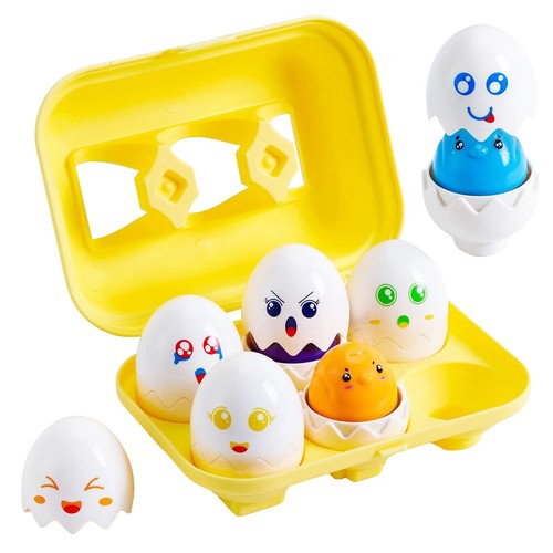 Matching eggs toy shapes - toy,