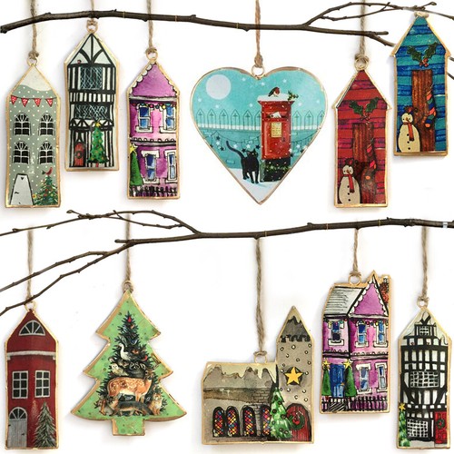 Christmas tree decoupage - tree, metal