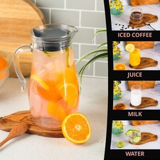 Glass Water Jug Pitcher Juice