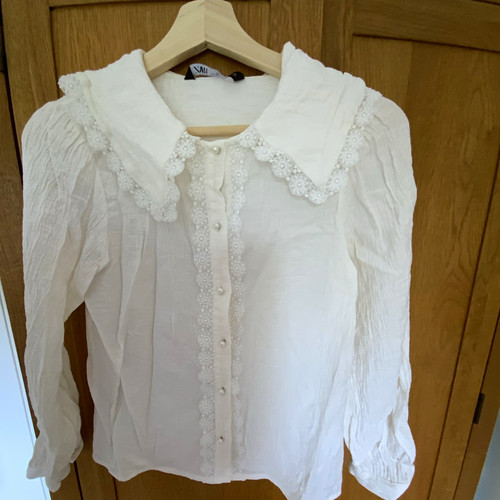 Zara white cotton - zara, woven
