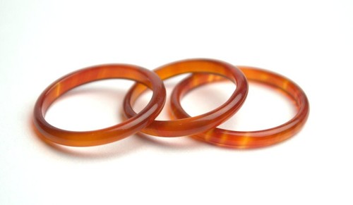 Red carnelian agate - , ring