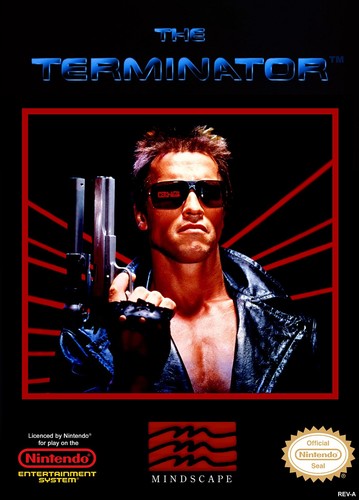 1992 the terminator nes box - the,