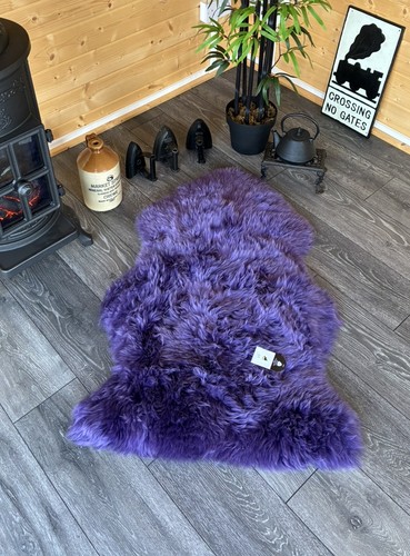 Purple sheepskin rug bnwt - purple, |