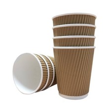 12oz KRAFT 3-PLY RIPPLE PAPER